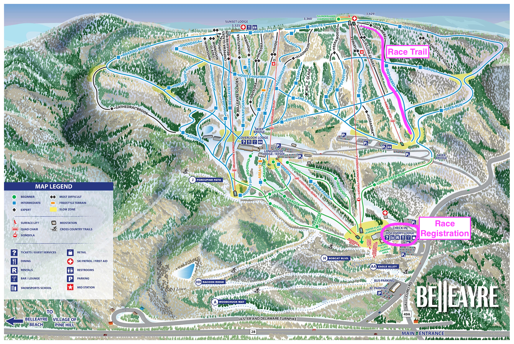 Belleayre Trail Map