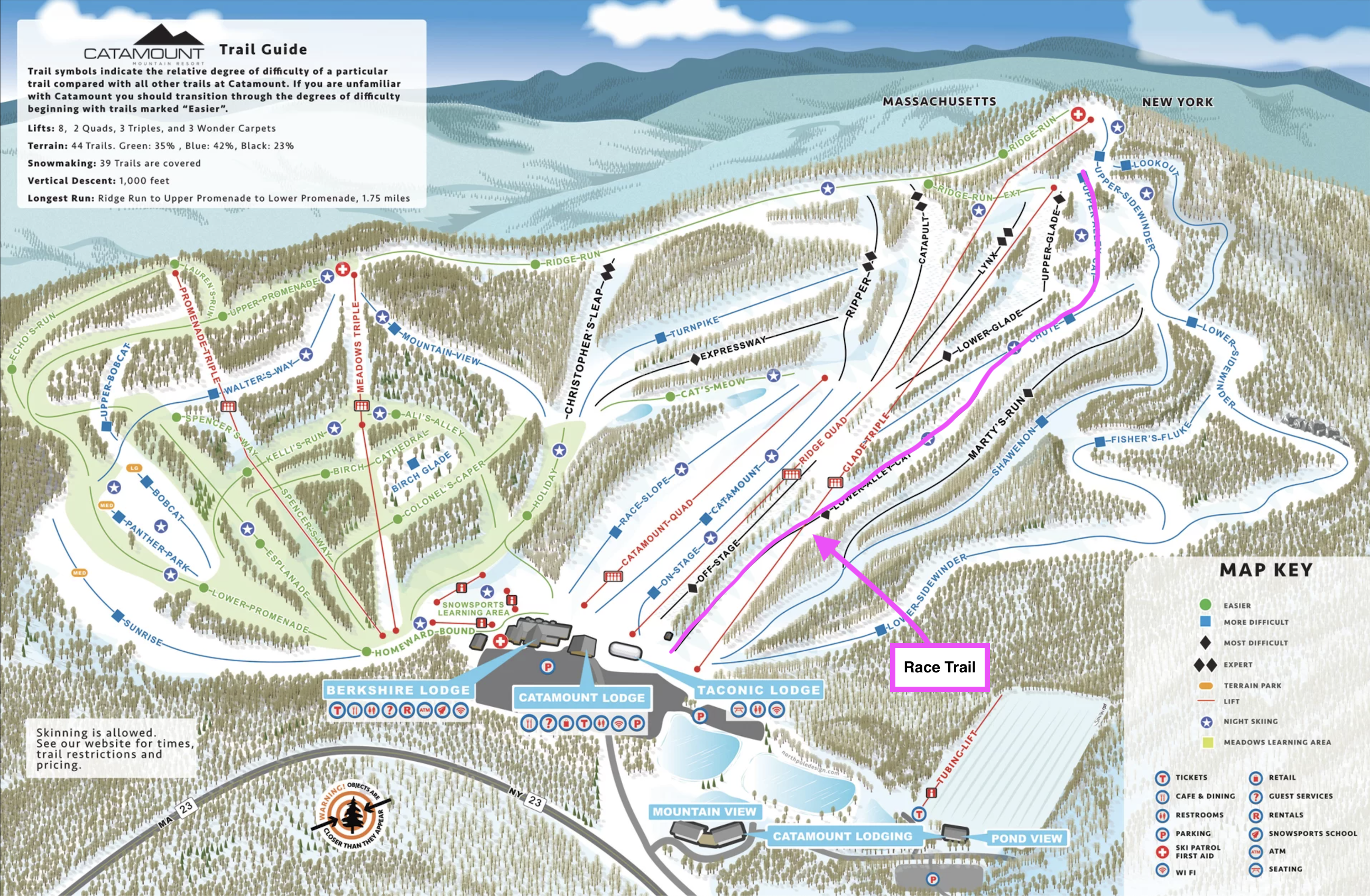 Catamount Trail Map